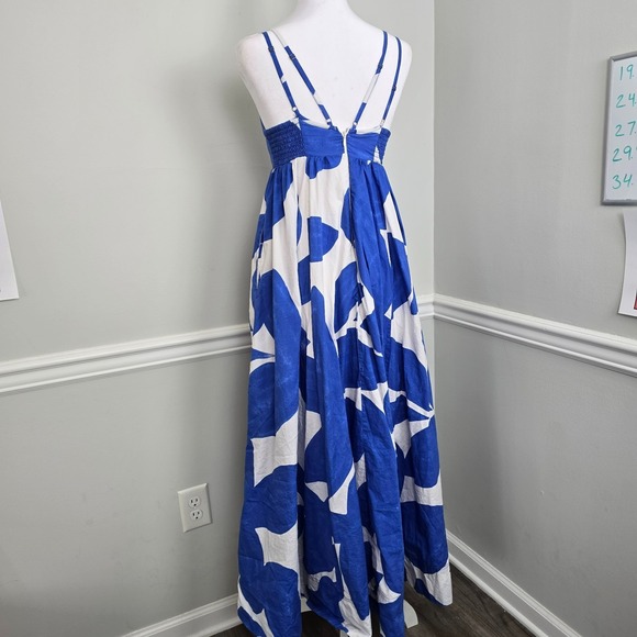 Anthropologie Womens Artsy Printed Babydoll Smock Maxi Dress XXS Vacation Resort - Picture 12 of 16